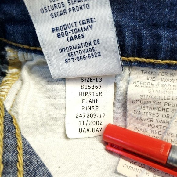 Vintage Tommy Hilfiger UAV UAV Hipster Flare Jeans Stretch‎ 13 - Picture 5 of 12